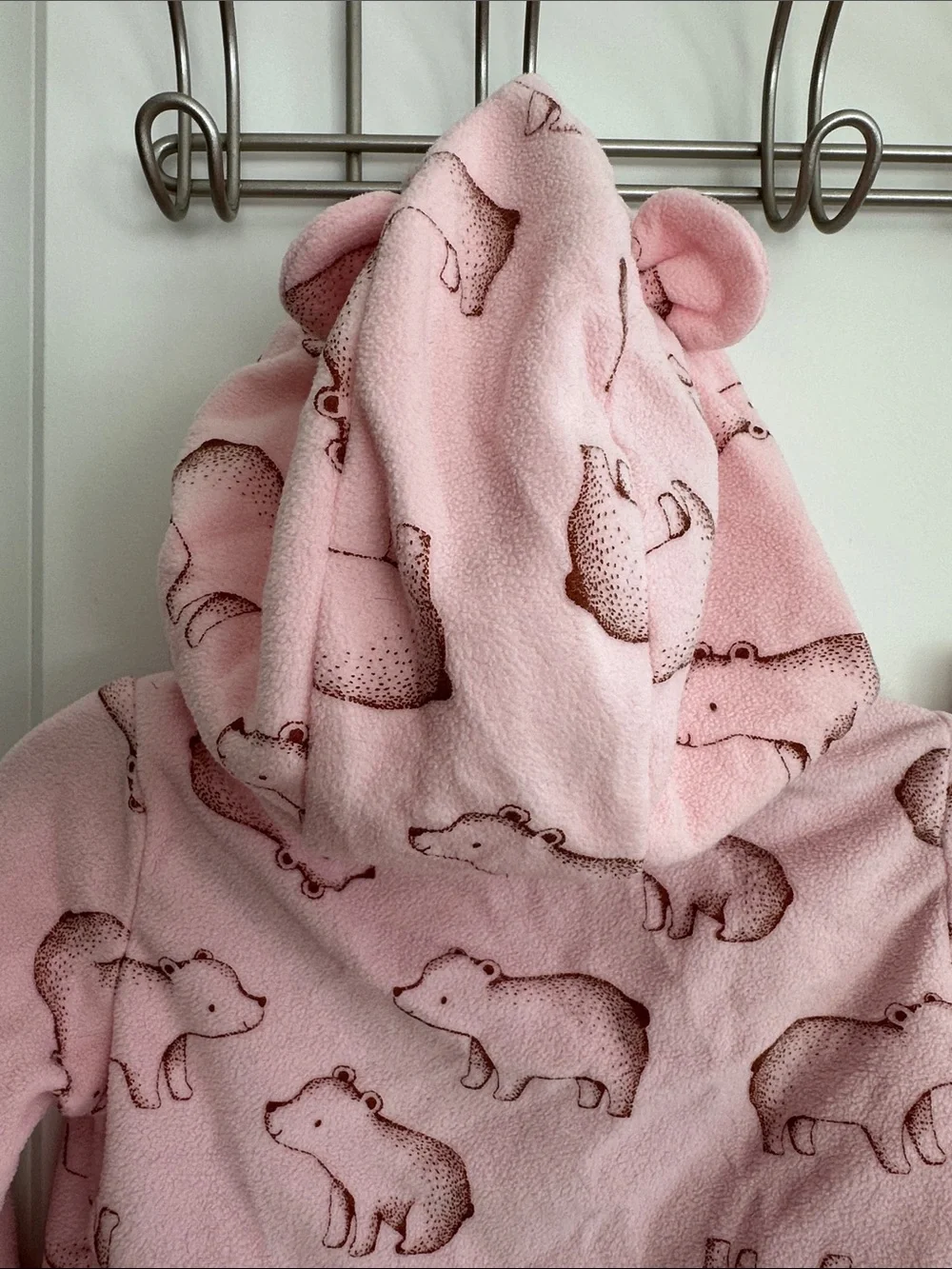 Carter's Pink Bear Print Two-Piece Hoodie & Pants Set